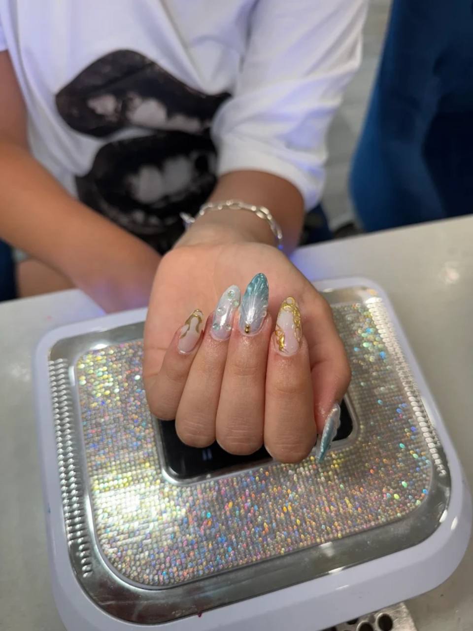 Crystal nail art set.